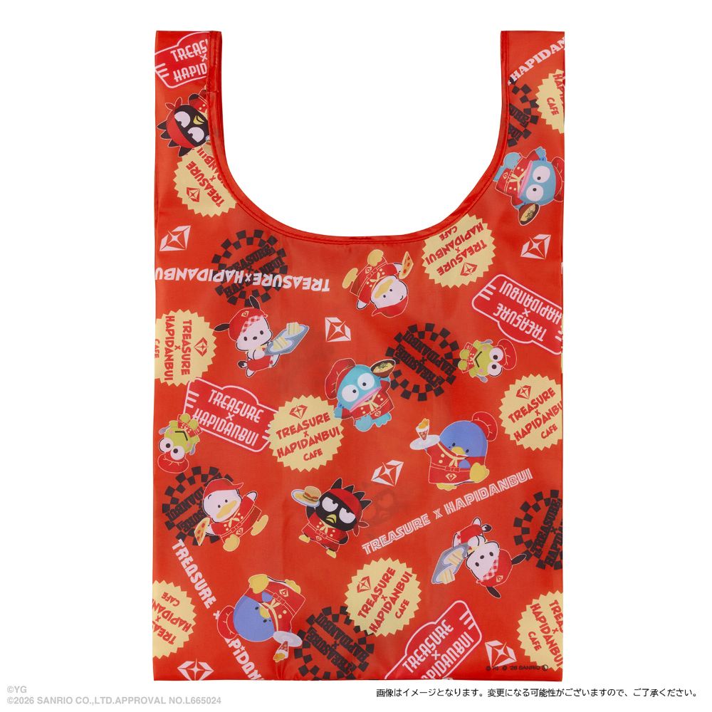【TREASURE×HAPIDANBUI CAFE】エコバッグ　税込3,800円（C）2026 SANRIO CO., LTD. APPROVAL NO. L665024 （C）YG. All rights reserved.