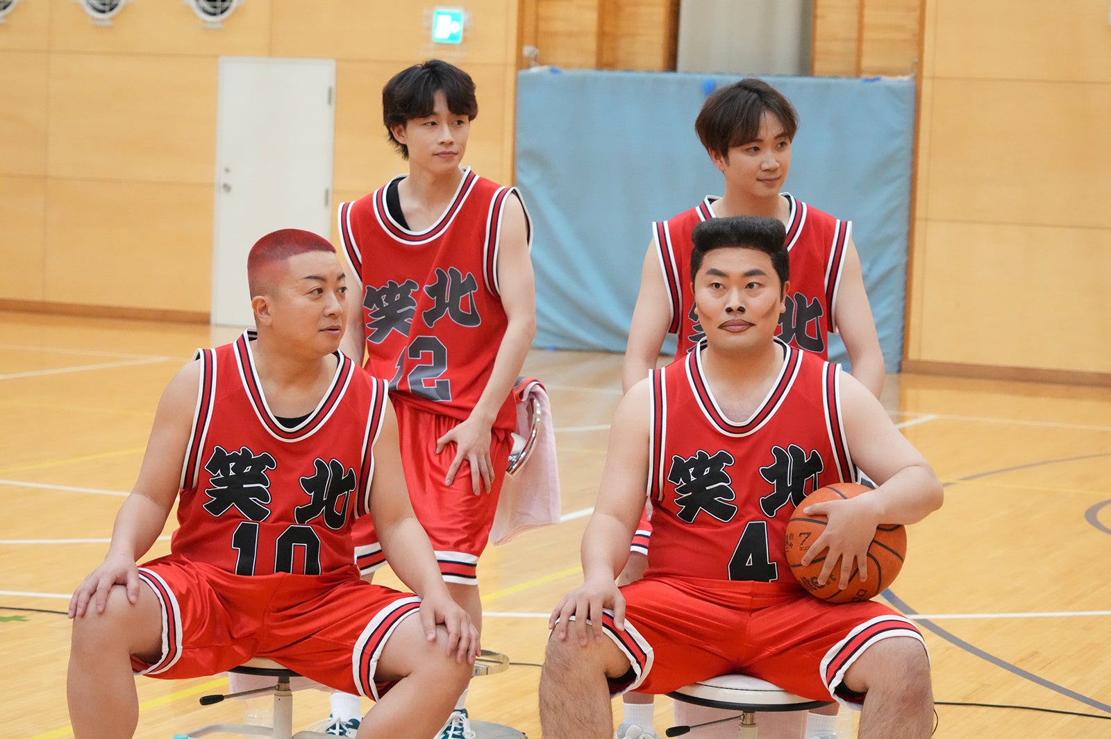 「高校バスケ全国制覇の道」（上段左から）ゆうた、ゆうま（下段左から）松尾駿、岡部大（C）フジテレビ