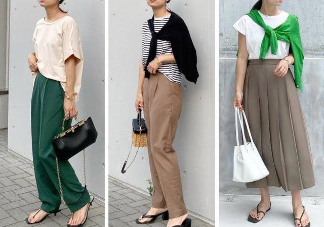 渋めカラーで秋を先取り マネするだけでこなれて見える Tシャツコーデ 7style モデルプレス