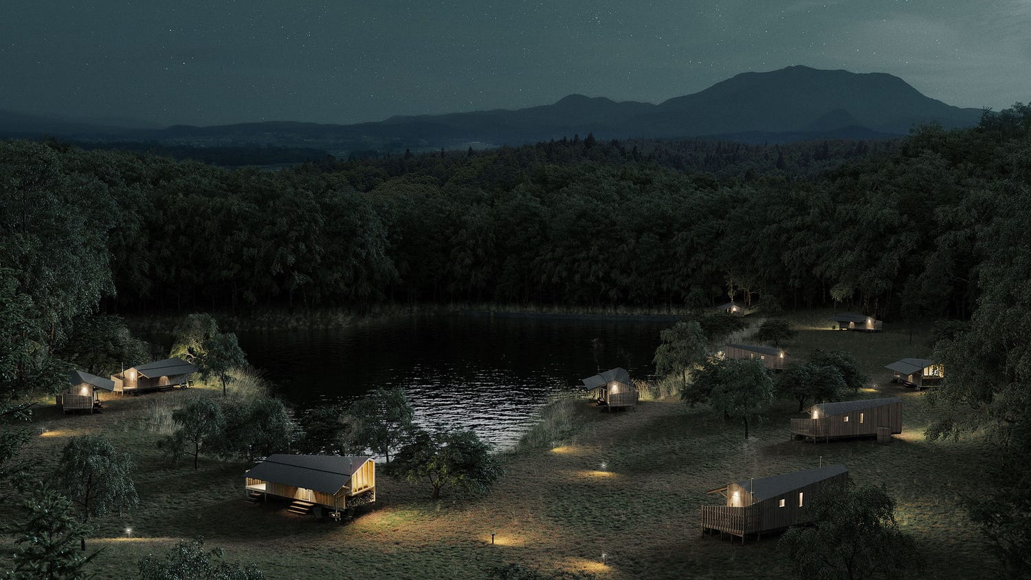 自然の中でサウナ体験&トレーラーハウスに宿泊 長野に「Earthboat Village Kurohime」開業