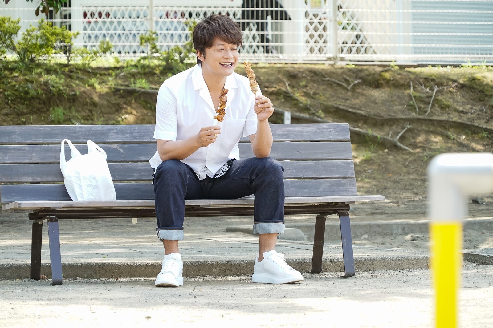 香取慎吾／新CMメイキングカット （提供画像）