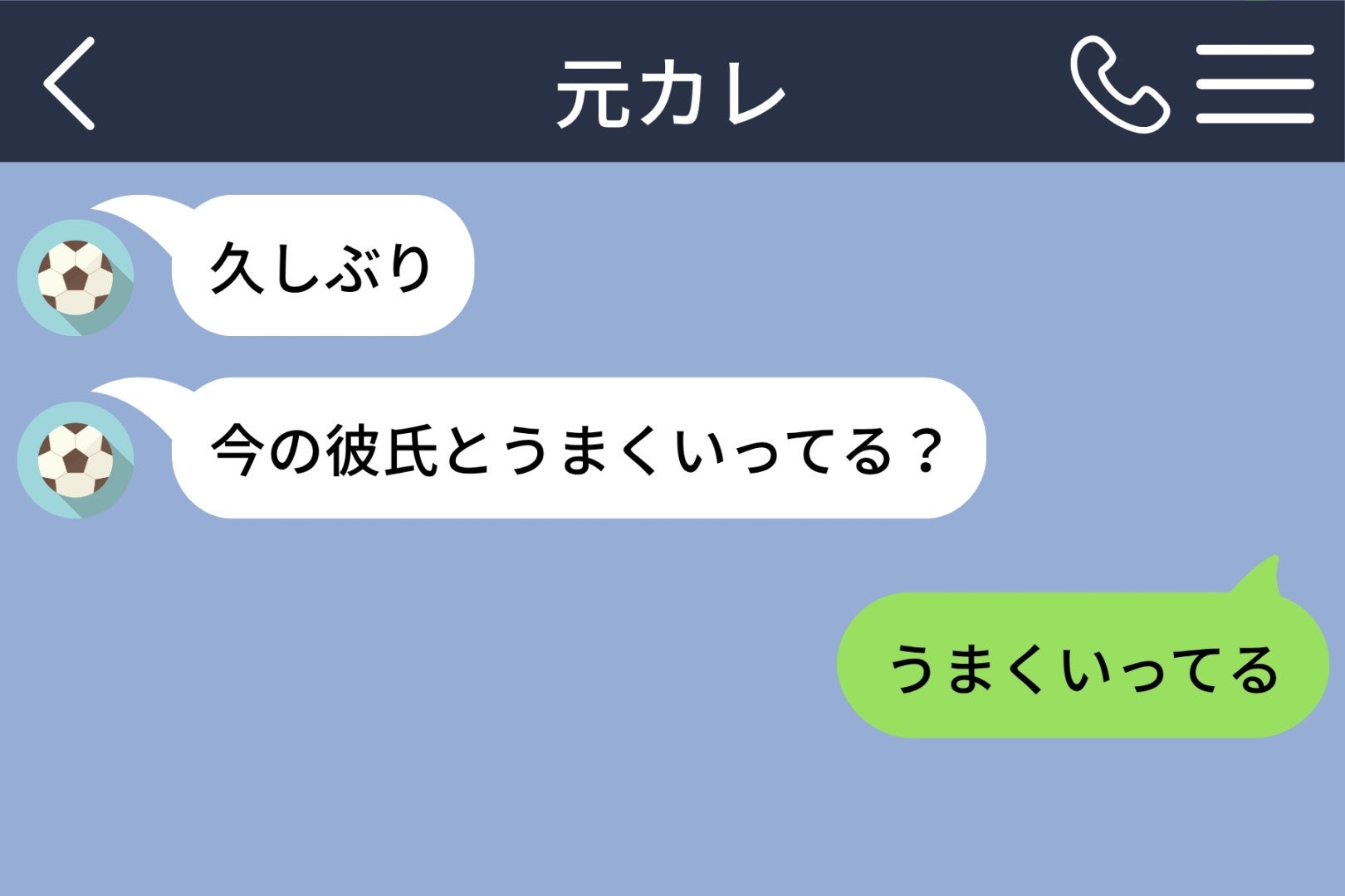 ２年前に私を振った元カレから「今の彼氏とうまくいってる？」→「うまくいってる」と返すと届いた一言は？