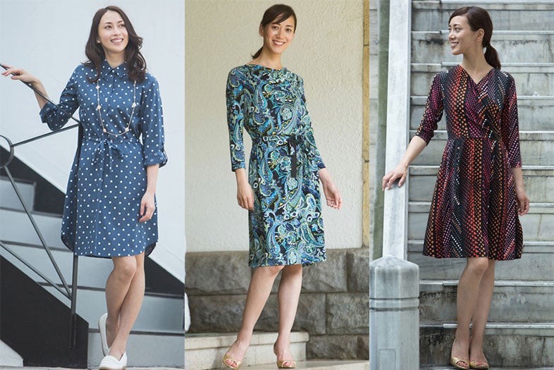 すっきり細見え！「7分袖ワンピ」で作る大人スタイル