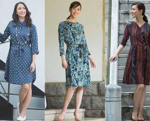 すっきり細見え!「7分袖ワンピ」で作る大人スタイル
