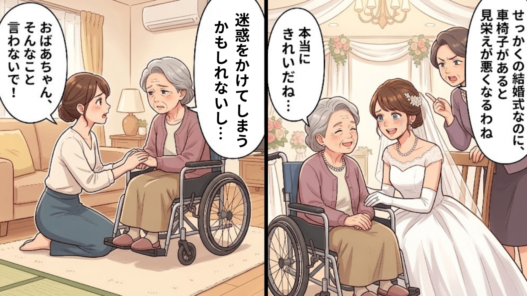 大好きな祖母とむかえた結婚式。叔母のひと言で最悪の空気につつまれたそのとき、【夫が見せた神対応】とは...！？