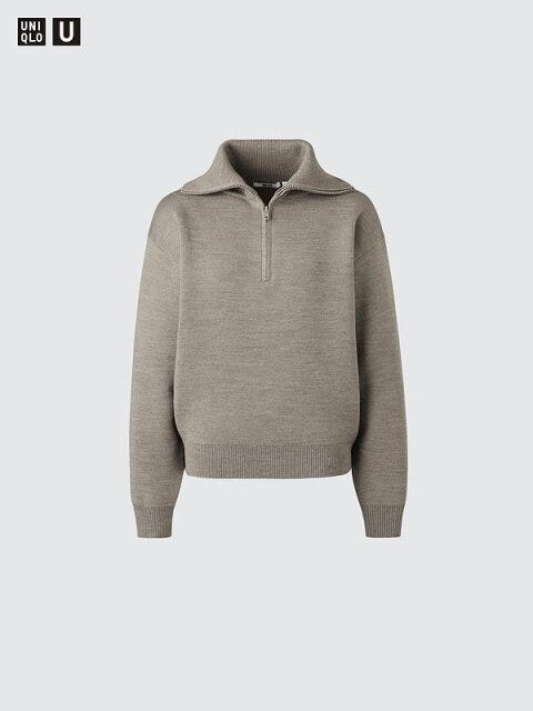 ユニクロのダブルフェイスハーフジップセーター