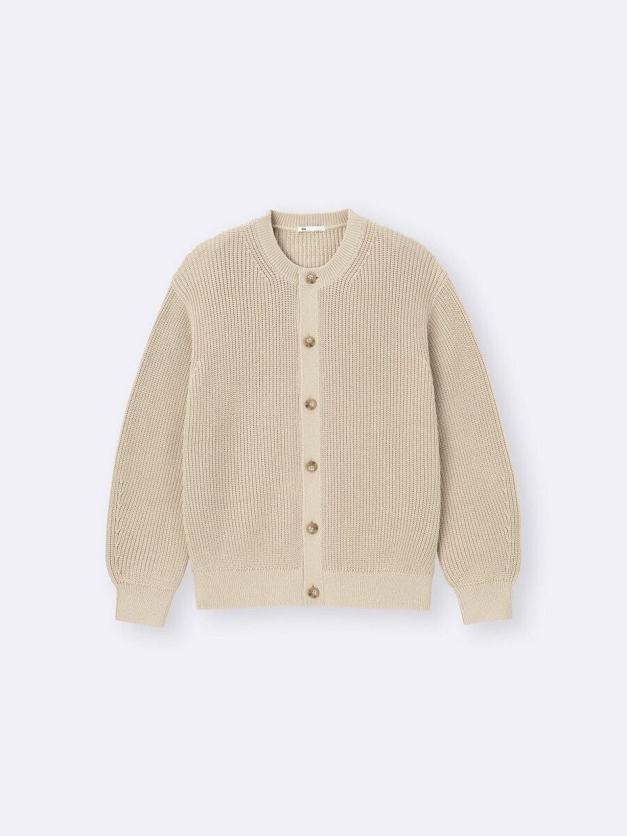 2026gu女性おすすめリリヤーンクルーネックカーディガン