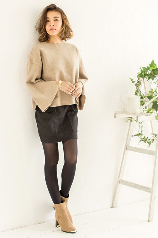 起毛ワイドスリーブスリットトップス「Re:EDIT by GALSTAR」2,498円（税込）／画像提供：Re:EDIT by GALSTAR