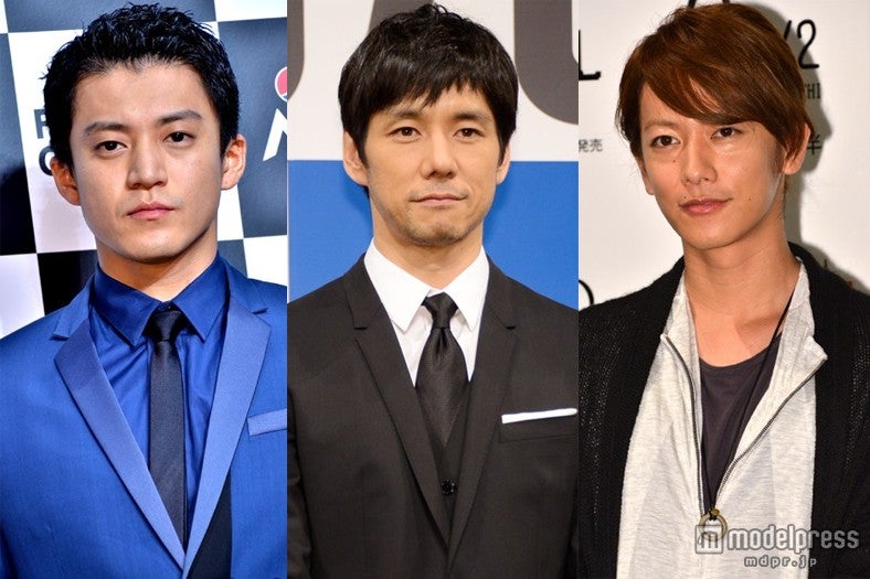 （左より）小栗旬、西島秀俊、佐藤健