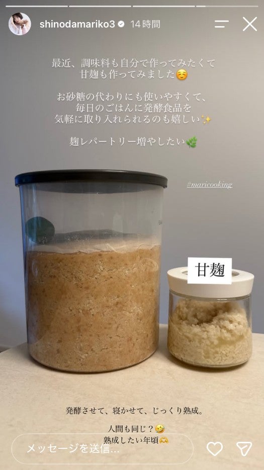 篠田麻里子Instagramストーリーズより