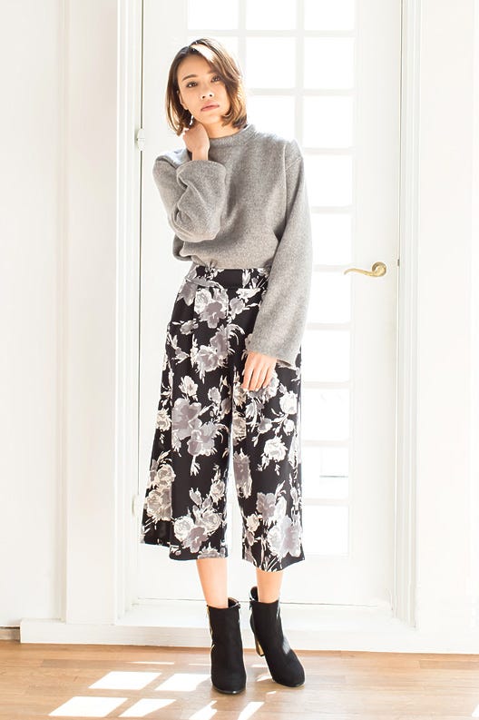 クロップド丈ガウチョパンツ「Re:EDIT by GALSTAR」1,398円(税込)/画像提供:Re:EDIT by GALSTAR