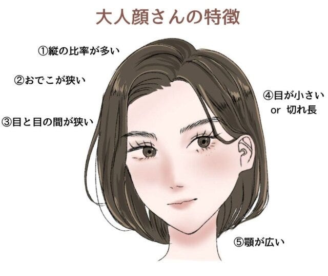 大人顔さんの特徴