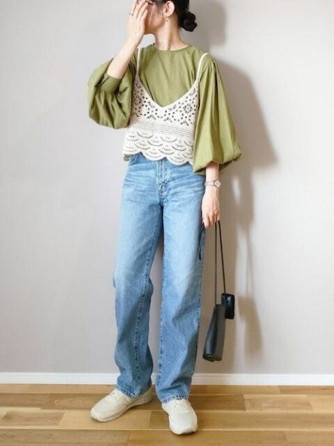 デニム　コーデ　きれいめカジュアル