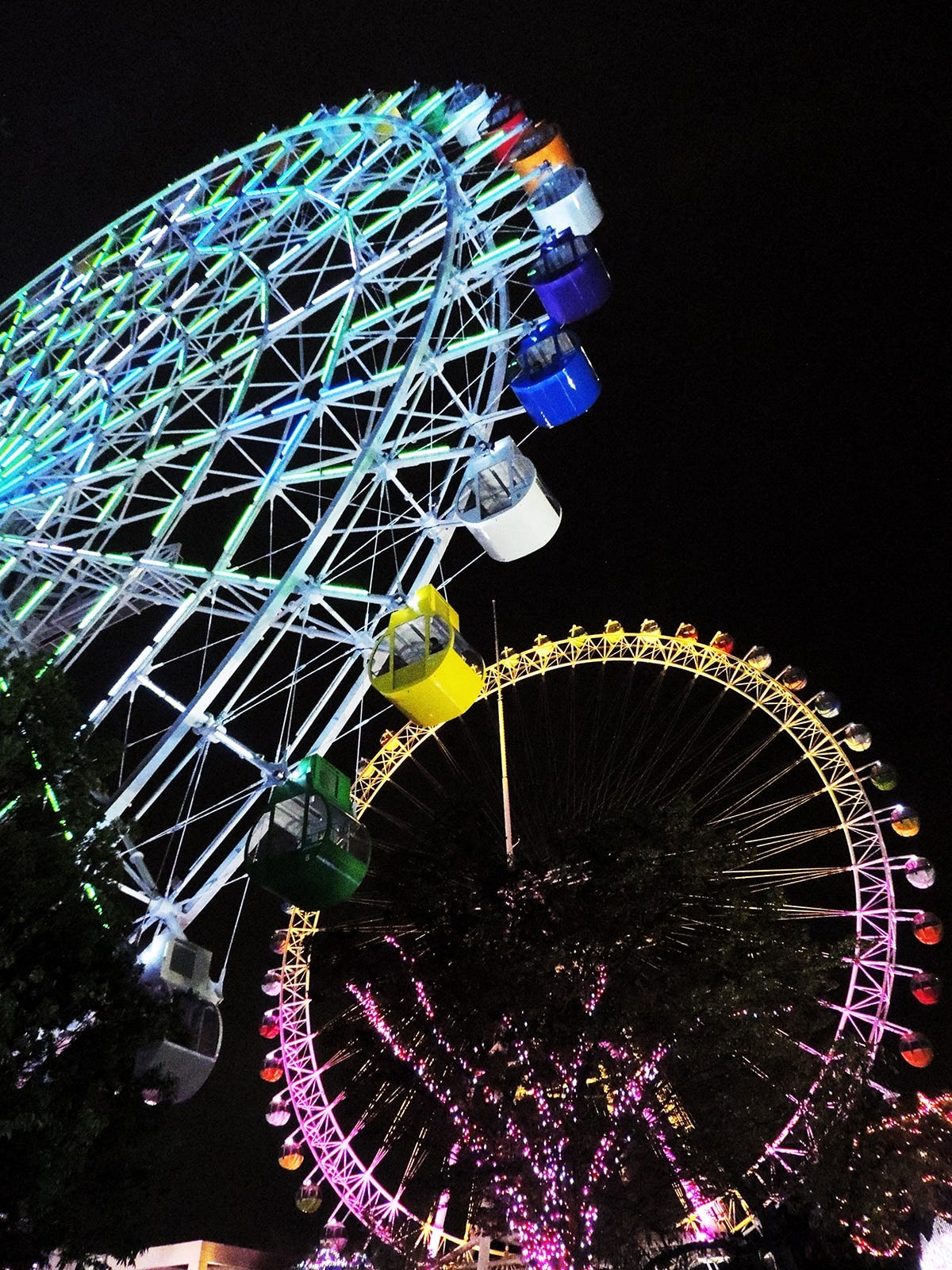 手前が「Sky-Go-LAND」、奥が「大観覧車」。実は、この写真が一番のお気に入りです