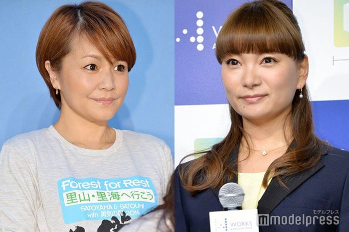 事件を受け、ブログを更新した(左から)中澤裕子、保田圭(C)モデルプレス