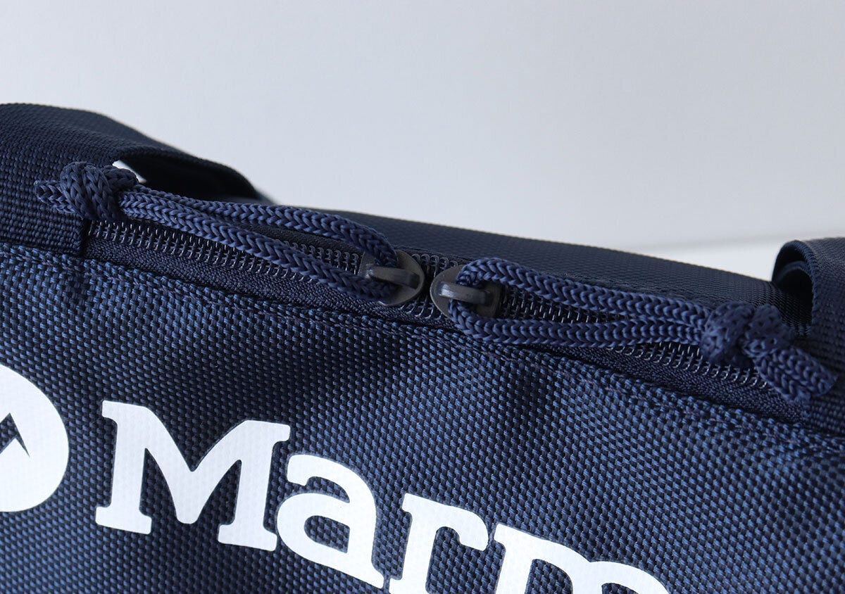 Marmot保冷BIGトートバッグ MarmotトートバッグのWジッパー仕様の上部クローズアップ