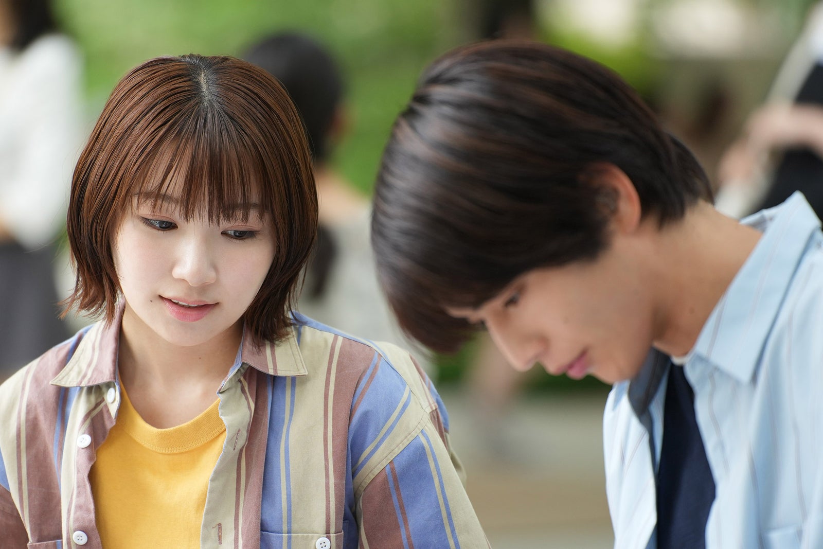 白石優愛、中沢元紀「ひだまりが聴こえる」第9話より（C）「ひだまりが聴こえる」製作委員会