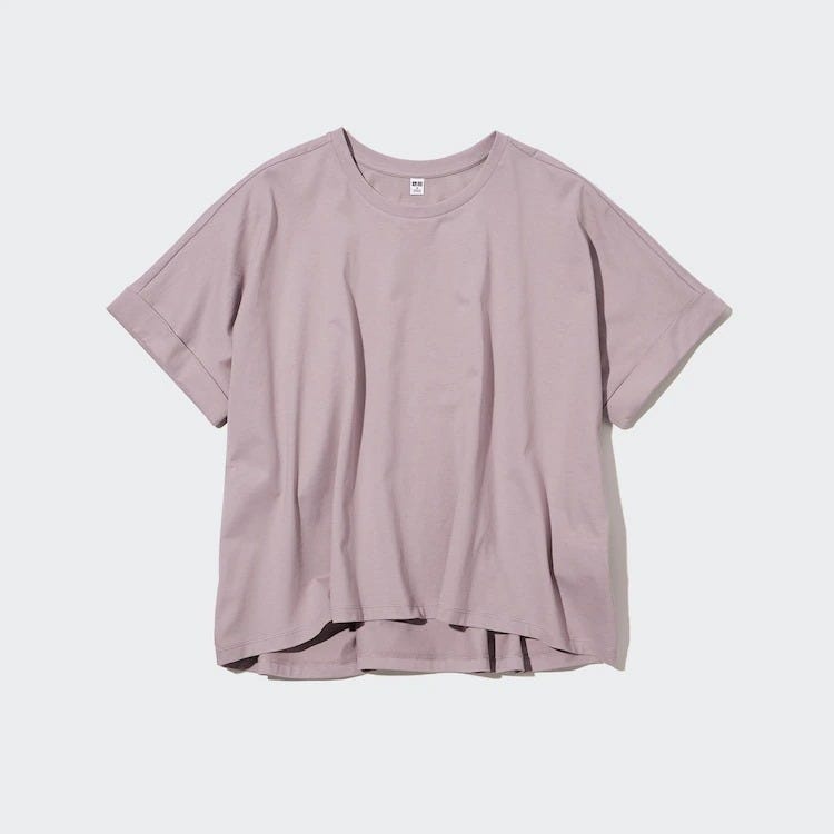 ユニクロ 夏 Tシャツ ラク 人気 ユニクロ uniqlo レディース アイテム おすすめ オススメ トレンド 人気 コスパ 使える おしゃれ お洒落 オシャレ 2022 夏 Tシャツ コットンオーバーサイズT パープル オーバーサイズ ゆったり ラク 楽