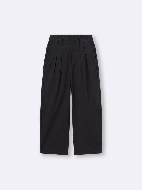 チノバレルレッグタックパンツ 2025gu冬値下げ女性チノバレルレッグタックパンツ