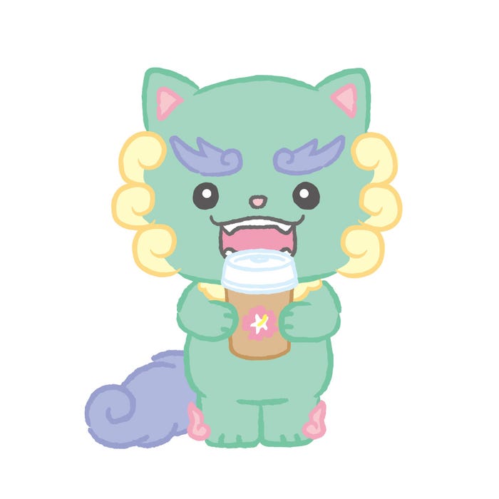 ヤヌカミ(與那城奨考案)家の守り神のシーサー。なかなか家から出ない。(C)’22 SANRIO 著作(株)サンリオ (C)LAPONE ENTERTAINMENT