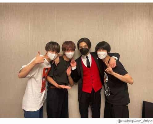 萩原利久、FANTASTICS八木勇征の舞台観劇 中島颯太&木村慧人との4ショット実現で「奇跡」「推しが渋滞」の声