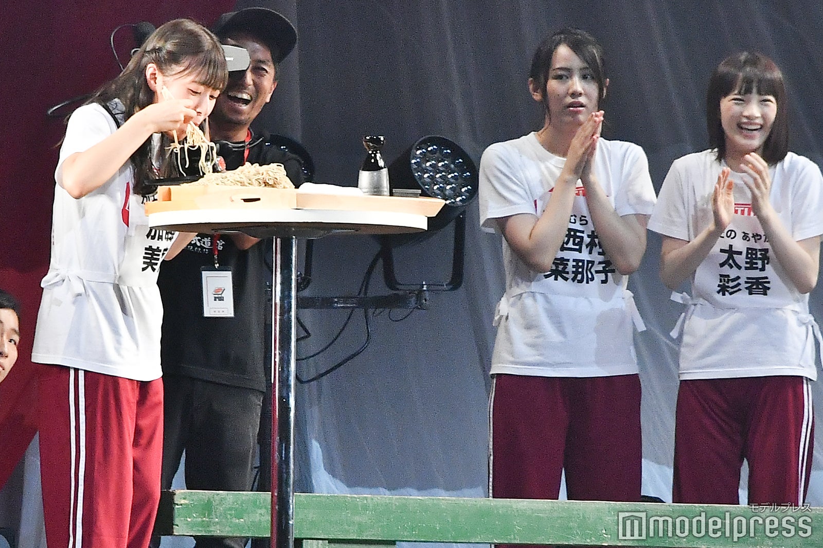 へぎそばをかっくらう加藤美南／NGT48 4thシングルリリースイベント （C）モデルプレス