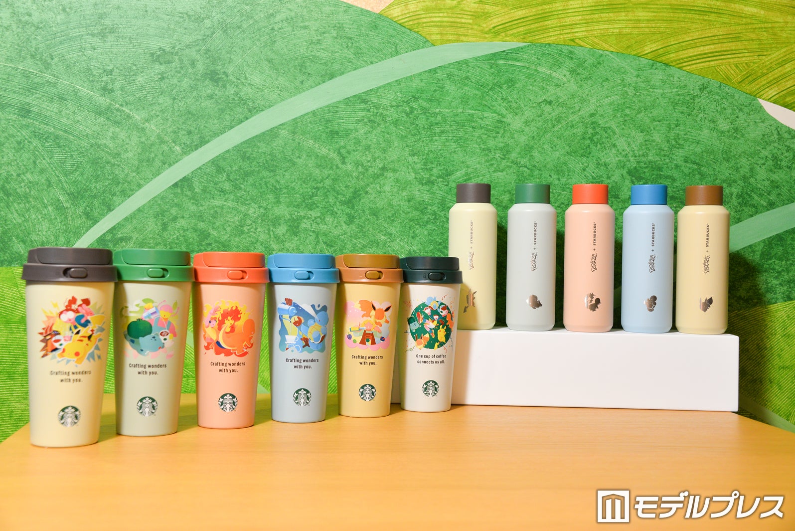 『Pokemon + STARBUCKS ステンレス TOGO ボトル 473mlピカチュウ/フシギダネ/ヒトカゲ/ゼニガメ/イーブイ/コーヒーコネクション』各￥6,600、『Pokemon + STARBUCKS ステンレスボトル 473mlピカチュウ/フシギダネ/ヒトカゲ/ゼニガメ/イーブイ』各 ￥6,600（C）モデルプレス