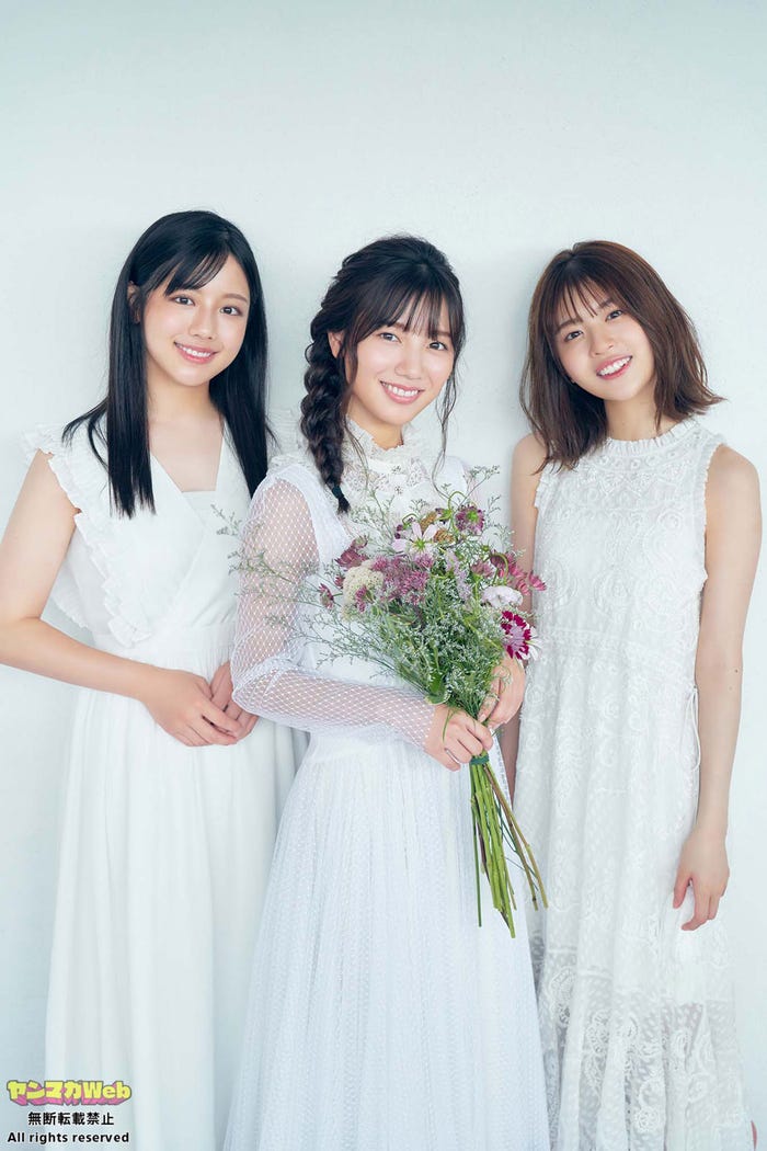 渡邉美穂、河田陽菜、松田好花(C)岡本武志/ヤンマガWeb