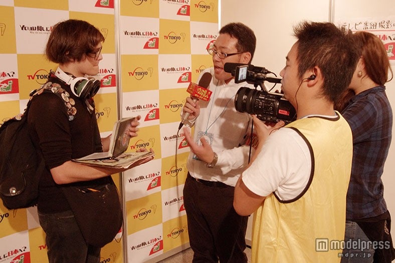テレビ東京の取材も