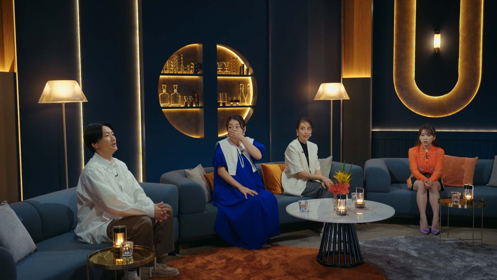 山添寛、横澤夏子、滝沢カレン、矢吹奈子／Netflix「オオカミちゃんには騙されない」第4話（C）Netflix