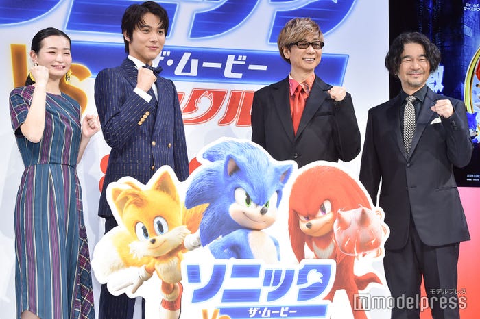 (左から)広橋涼、中川大志、山寺宏一、中村正人(C)モデルプレス