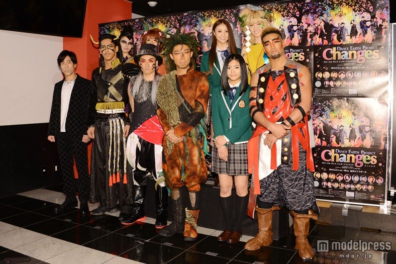 グローバルダンスエンターテインメント「Changes」の囲み取材の様子