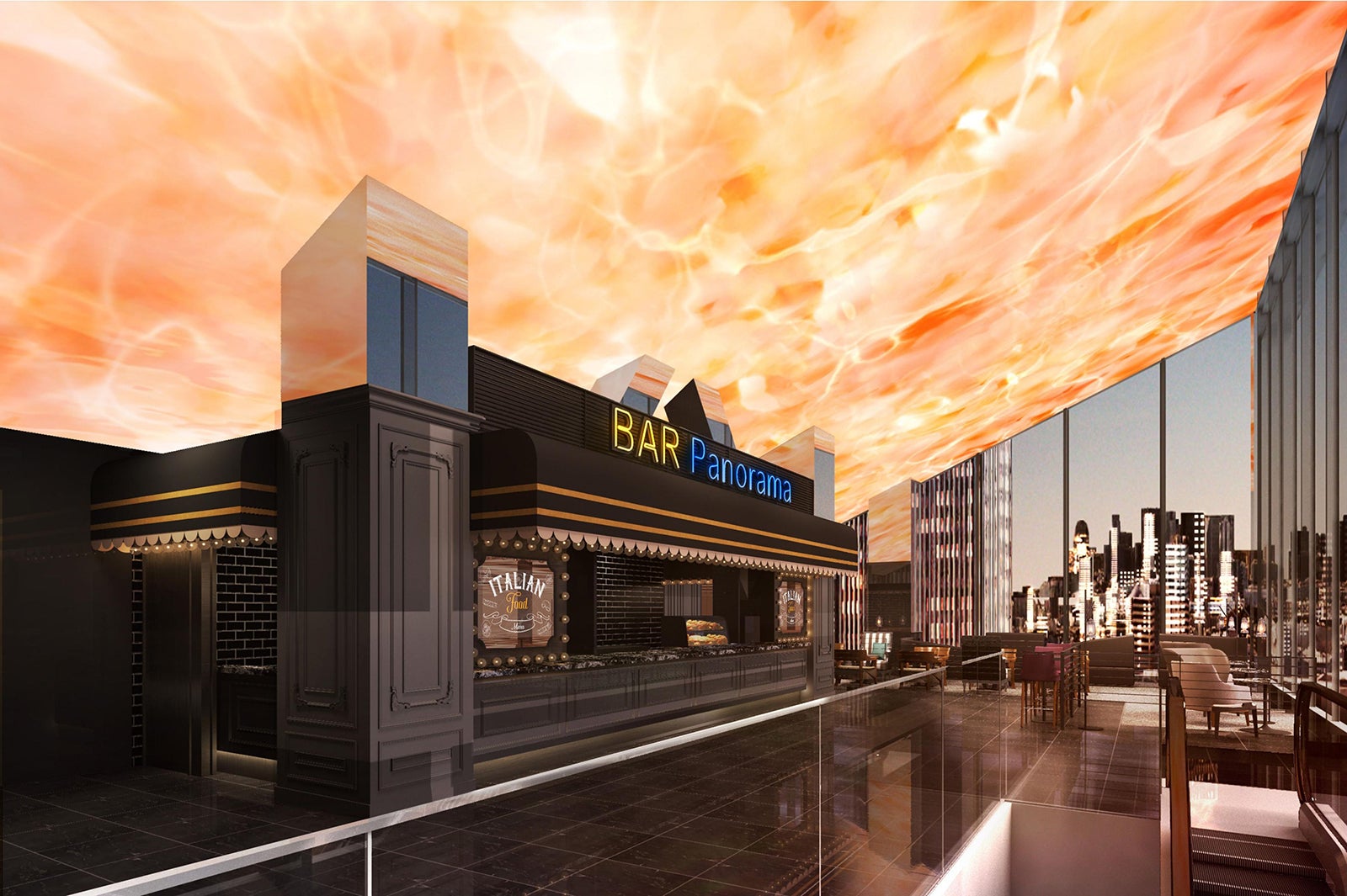 12階レストラン『バール パノーラマ』イメージ／画像提供：佐々木興業