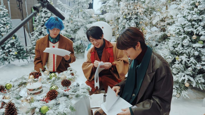 Mrs. GREEN APPLE/新TV CM「Mrs. GREEN APPLEの冬の大作戦」篇メイキング(提供写真)