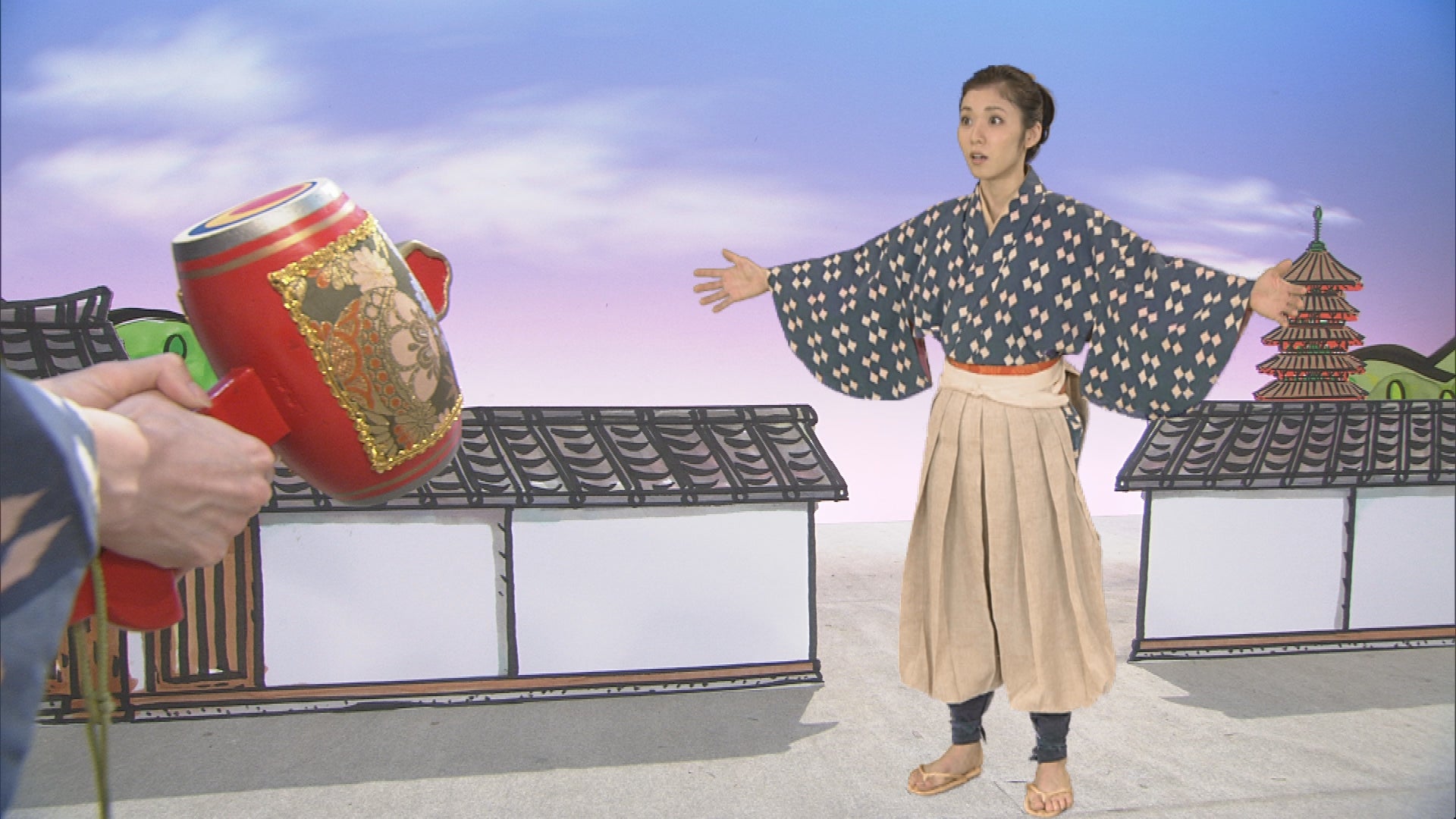 松岡茉優×いっすんぼうし（C）NHK