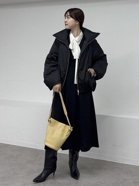 黒ダウン コーデ 黒ダウンコーデ5