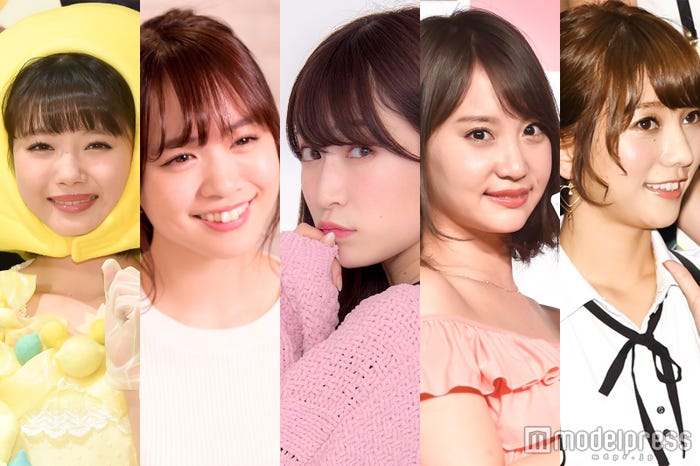 (左から)市川美織、菅本裕子、吉田朱里、永尾まりや、高城亜樹