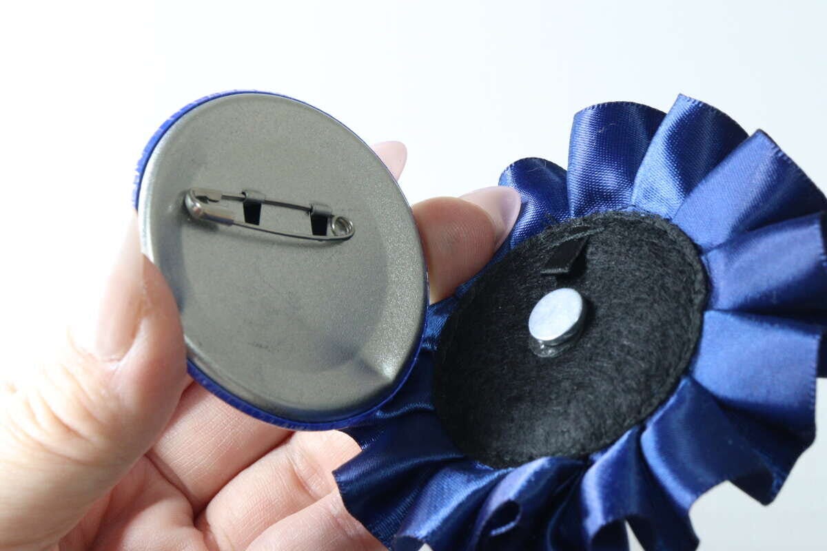 セリア 缶バッジ用ロゼット マグネット 落下防止リボン セリア 缶バッジ用ロゼット マグネット 落下防止リボン