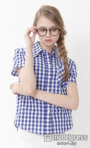 ギンガムチェック半袖シャツ「titivate」 3,769円（税込）