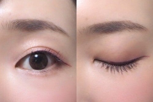 目尻からチラッと！さりげない色使いが可愛い