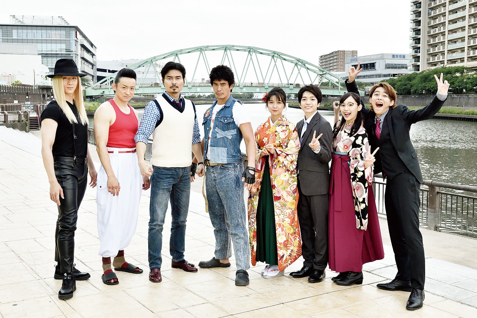 （左から）大貫勇輔、山本耕史、小澤征悦、伊藤英明、上白石萌歌、西畑大吾、浅川梨奈、倉悠貴（C）2022映画『KAPPEI』製作委員会（C）若杉公徳／白泉社（ヤングアニマルコミックス）