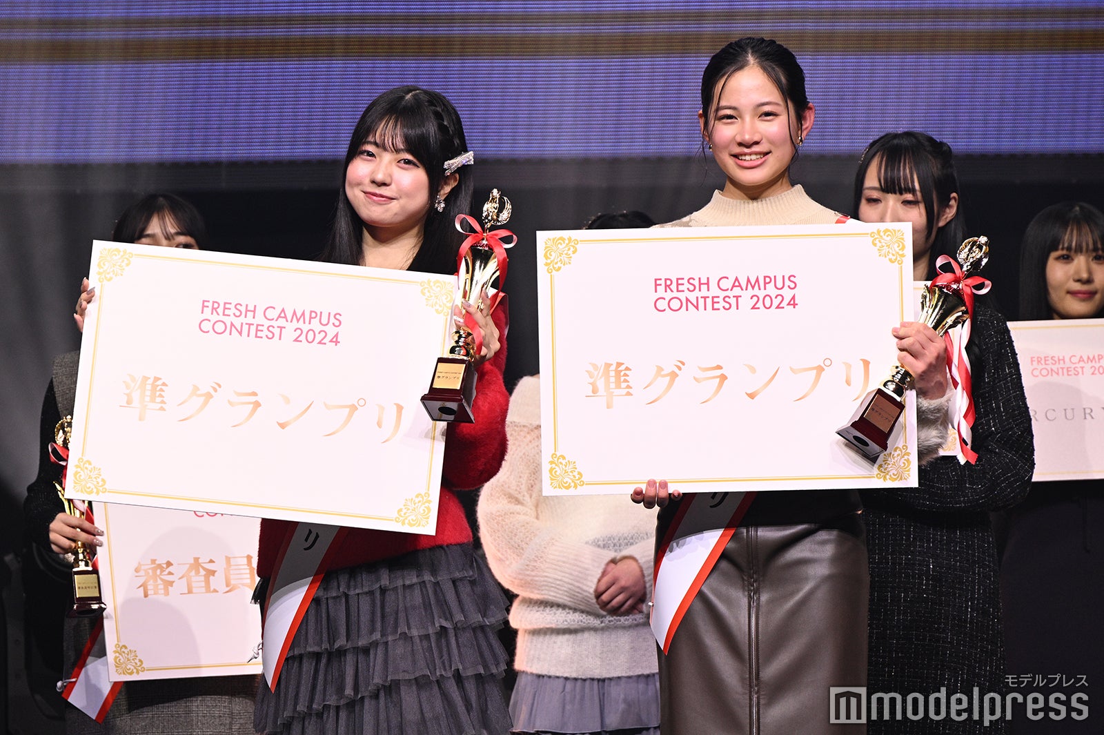 ドリッシー野田未結さん、菊池陽奈乃さん「FRESH CAMPUS CONTEST 2024」準グランプリ（C）モデルプレス