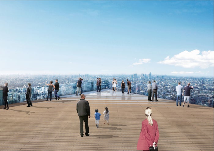 SHIBUYA SKY／屋上展望空間からの眺望イメージ／画像提供：東日本旅客鉄道