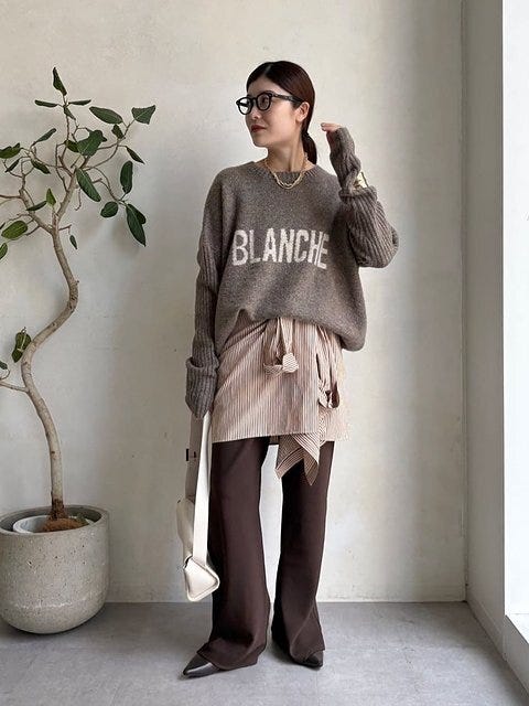 ストライプシャツコーデ5