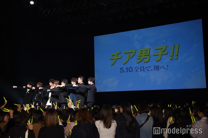 (左から)小平大智、岩谷翔吾、浅香航大、横浜流星、中尾暢樹、菅原健、瀬戸利樹、風間太樹監督(C)モデルプレス
