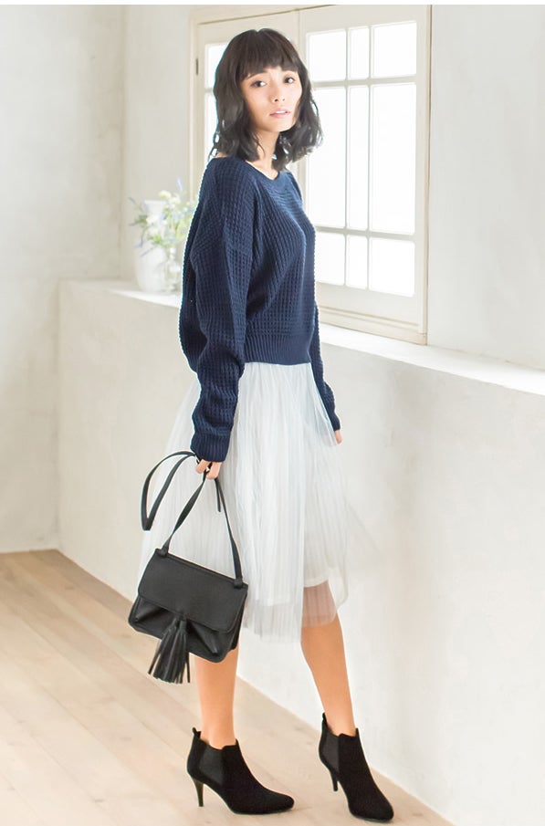 ストライプチュールボリュームスカート「Re:EDIT by GALSTAR」2,798円(税込)／画像提供：Re:EDIT by GALSTAR