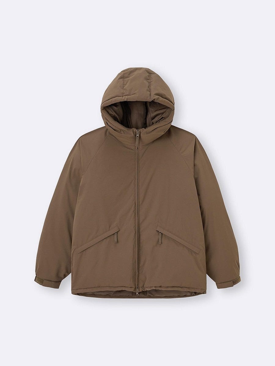 GUのウォームパデッドパーカ