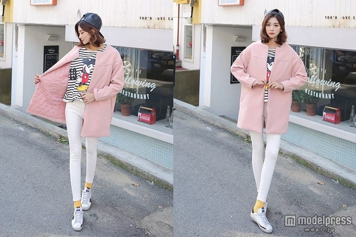 「ファスナー付きノーカラーコート」6,980円(税込)/Photo by OGAGE JAPAN