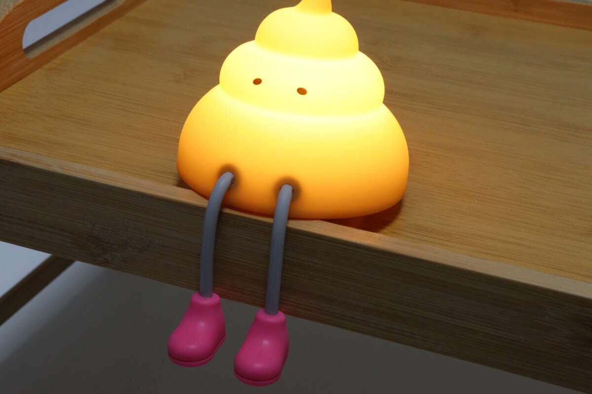 ダイソーのセンサーライト（うんち）の使用例