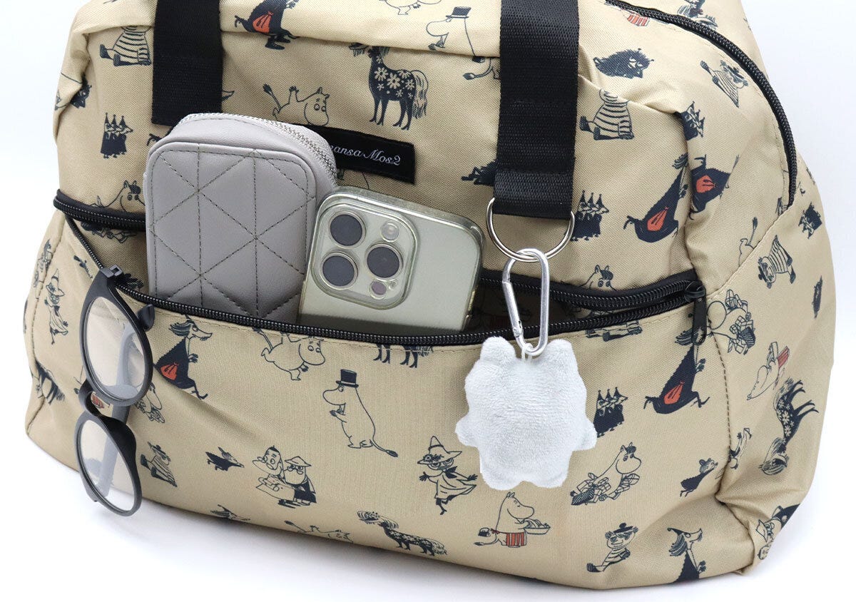 ファスナーポケット&Dカン リンネル4月号ムーミンボストンバッグファスナーポケット&Dカン